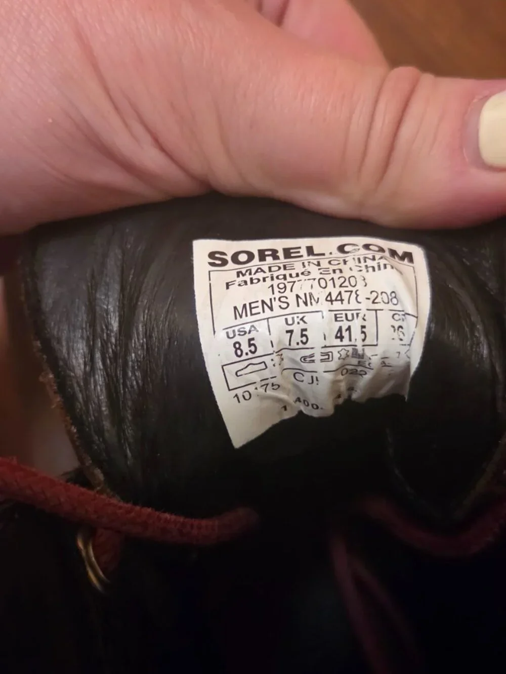 Sorel boot weathered